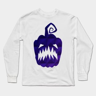 Single Pumpkin Scary Face Long Sleeve T-Shirt